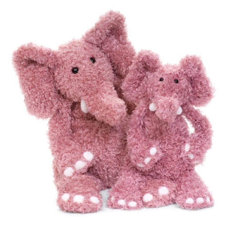 Jellycat VERY RARE Junglie Bunglie Rose Elephant 16” - Picture 5 of 6